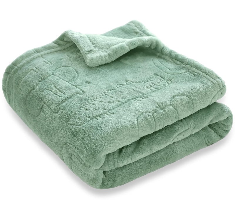 BORITAR Baby Blanket for Boys Girls Ultra Soft Fleece Warm and Lightweight Animal Blankets for Infant Toddler Newborn, 30x40 Inch, Sage Green - Image 1